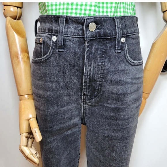 Madewell The Perfect Vintage Jeans Size 26 High Rise Straight Washed Black - Picture 4 of 10